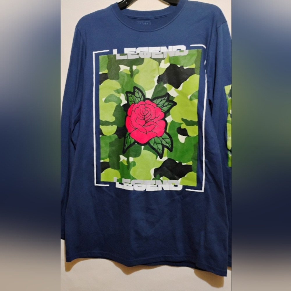 Return To Sender Long Sleeve T Shirt Size Medium Rose Graphic Left Arm Graphic